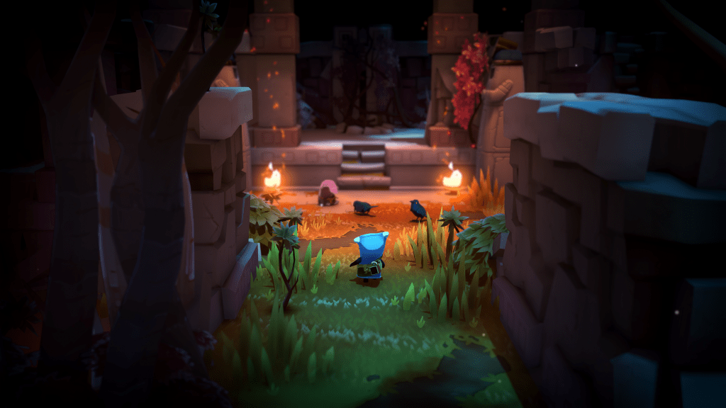Dans The Last Campfire il faut ouvrir les portes pour passer d'un niveau à l'autre