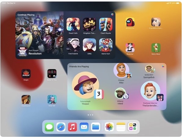 Nouveautés iOS 15 et iPadOS 15 : les widgets Game Center