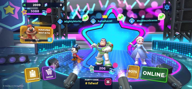 In the Disney Melee Mania lobby scaled 1